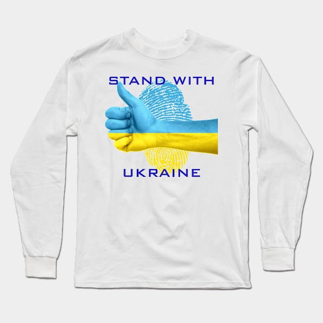 Ukraine - Stand With Ukraine Long Sleeve T-Shirt by DeVerviers